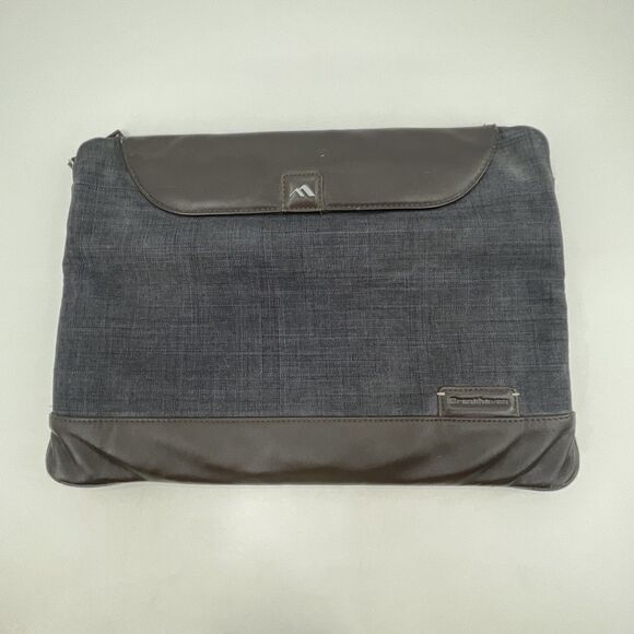 Brenthaven Collins Collection Laptop Tablet Sleeve Blue Denim Travel Case 15" - Picture 1 of 15